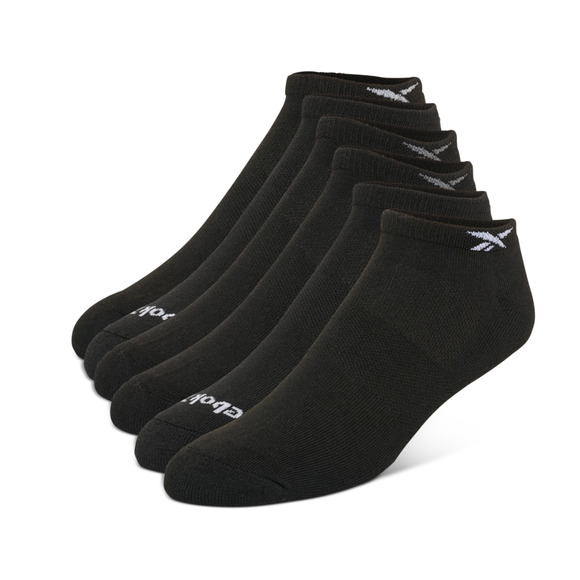 Reebok Men 6-Pk 1/2 Terry Performance Low Cut Socks Black Shoe Size 6-12 - Picture 1 of 1